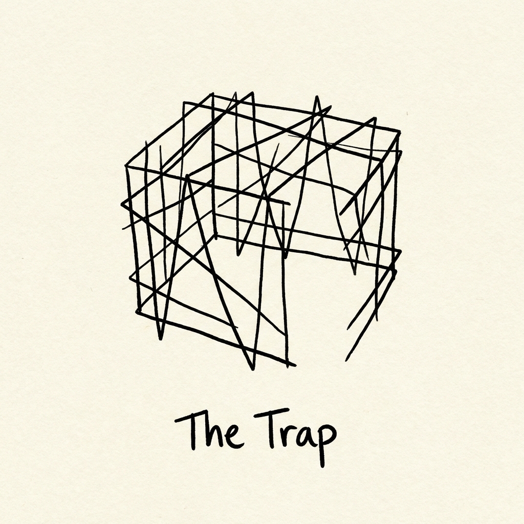 Abstract illustration of a trap